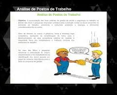 Conceito de análise de postos de trabalho Conceito de análise de postos de trabalho