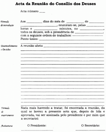 Conceito de acta - O que é, Definição e Significado