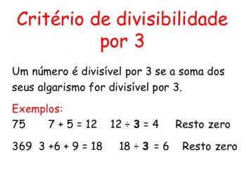 Conceito de critério de divisibilidade - O que é, Definição e Significado